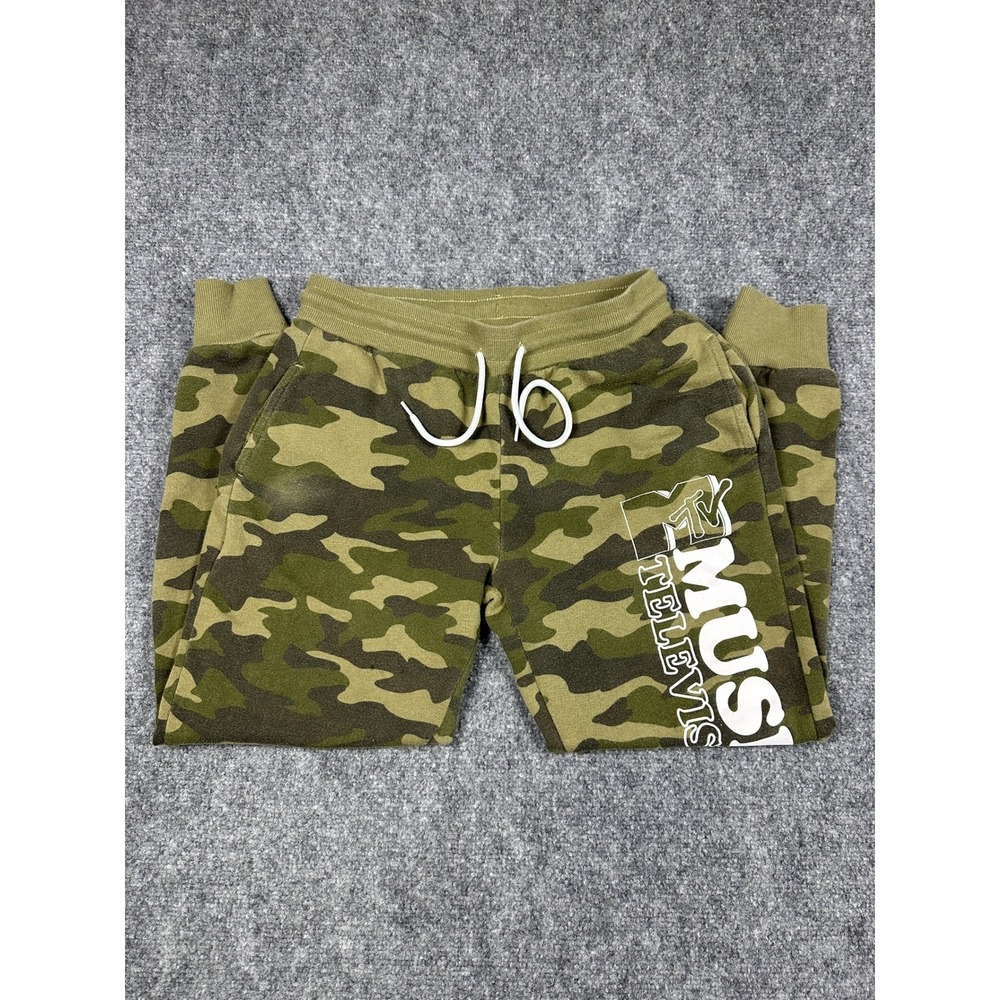 MTV‎ Sweatpants Womens Small Camouflage Joggers MusicTelevision